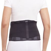 Корсет ортопед пояснично-крестц "Крейт" №6 (черный) Б-502 ПР(выс 21см) 6 пласт ребер жестк 120-140см